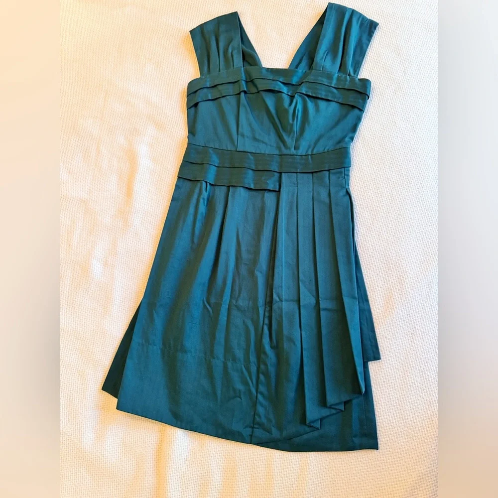 MARC By MARC JACOBS Pleated Teal Mini Dress